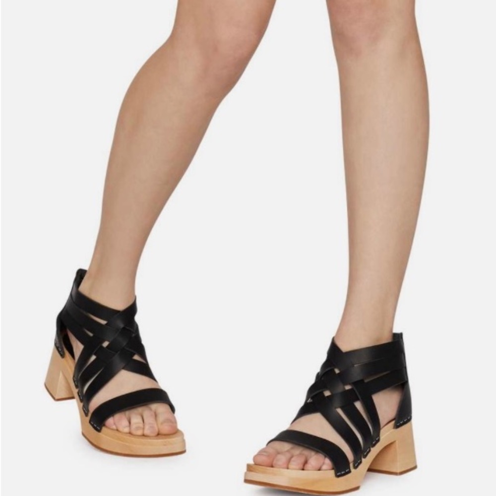 Swedish Hasbeens Plain Strap Sandals- brand new NWOT